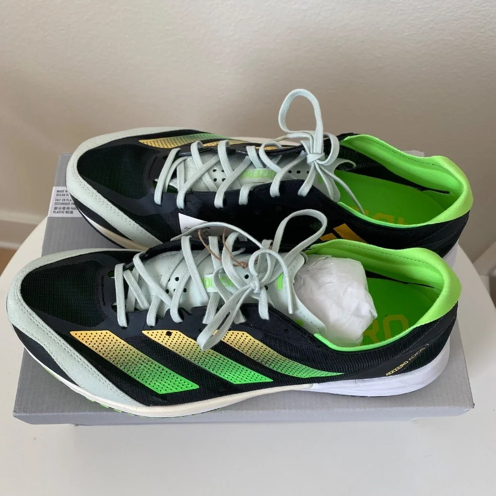 New in the Box Men's Adidas Adizero Adios 7 M Running Shoes Size US 9 (GY8409)